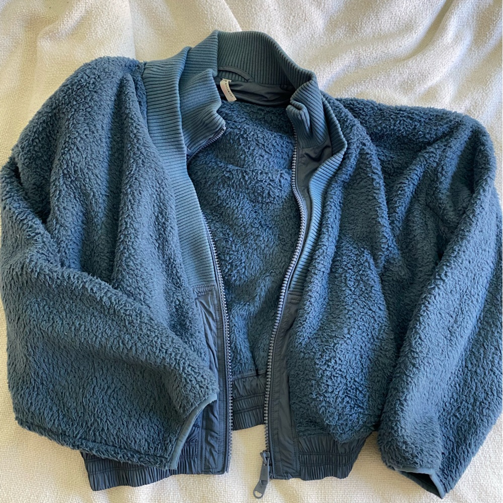 FP Movement by Free People Blue Fleece Jacket